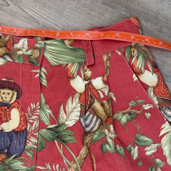 Chris Kellogg Tropical Red Monkey Print Men's Shorts size 6 - Picture 4 of 8